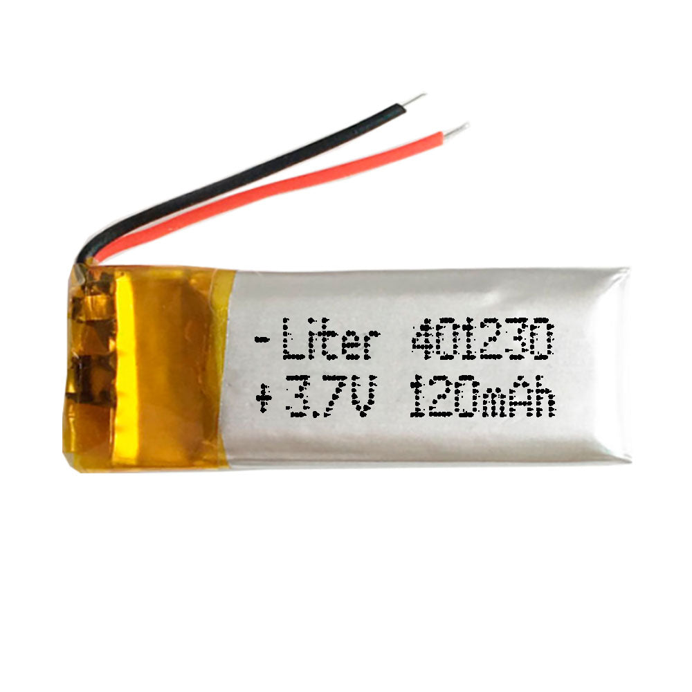 Batería 401230 LiPo 3.7V 120mAh 0.444Wh 1S 5C Liter Energy Battery para Electrónica Recargable teléfono portátil vídeo smartwatch Reloj GPS - No Apta para Radio Control 32x12x4mm (120mAh|401230)
