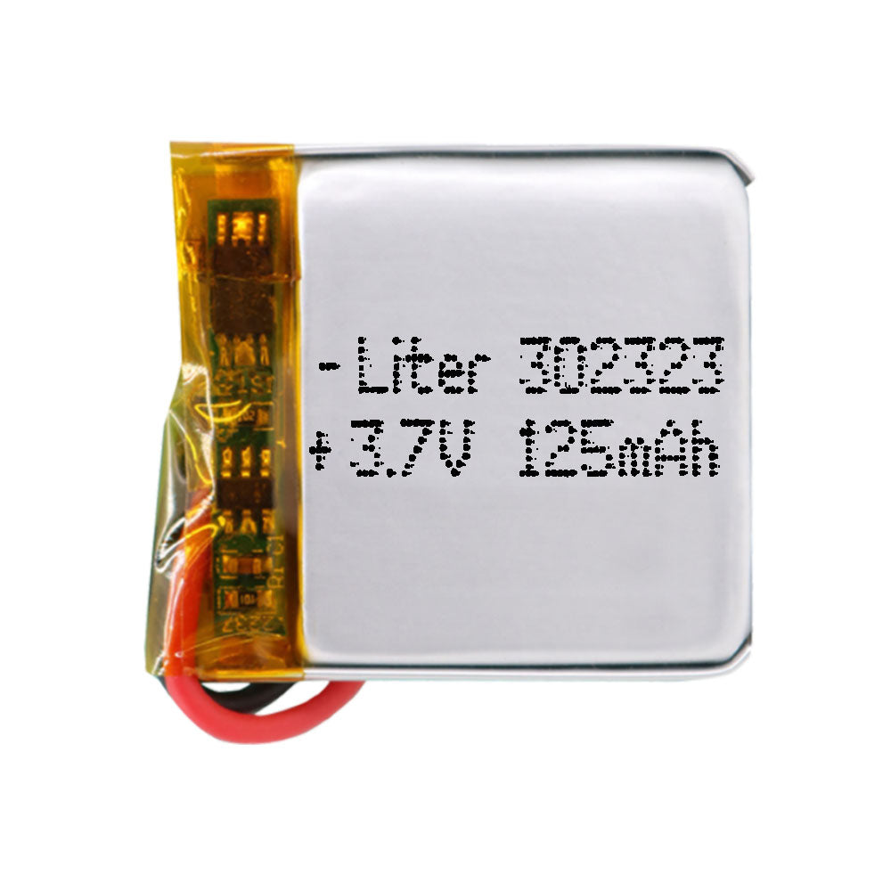 Batería 302323 LiPo 3.7V 125mAh 0.463Wh 1S 5C Liter Energy Battery para Electrónica Recargable teléfono portátil vídeo smartwatch reloj GPS - No apta para Radio Control 25x23x4mm (125mAh|302323)