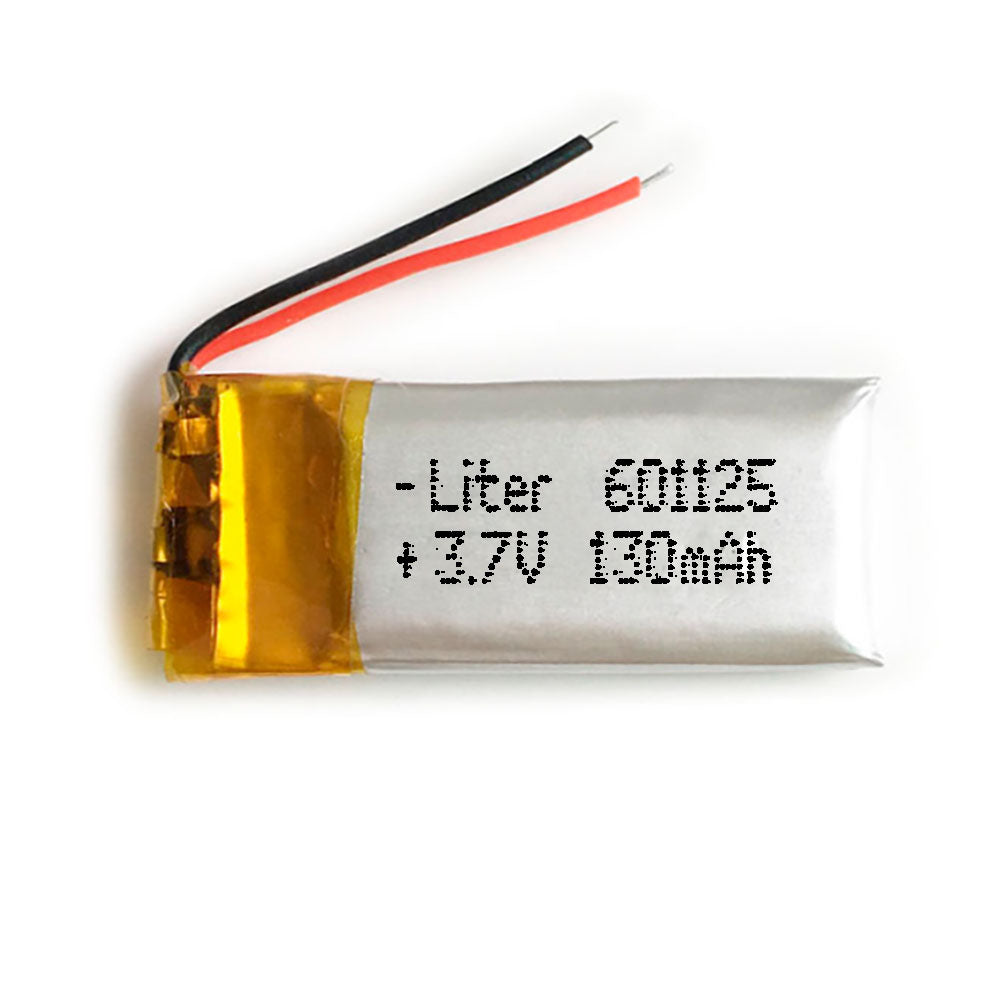 Batería 601125 LiPo 3.7V 130mAh 0.481Wh 1S 5C Liter Energy Battery para Electrónica Recargable teléfono portátil vídeo smartwatch reloj GPS - No apta para Radio Control 27x11x6mm (130mAh|601125)
