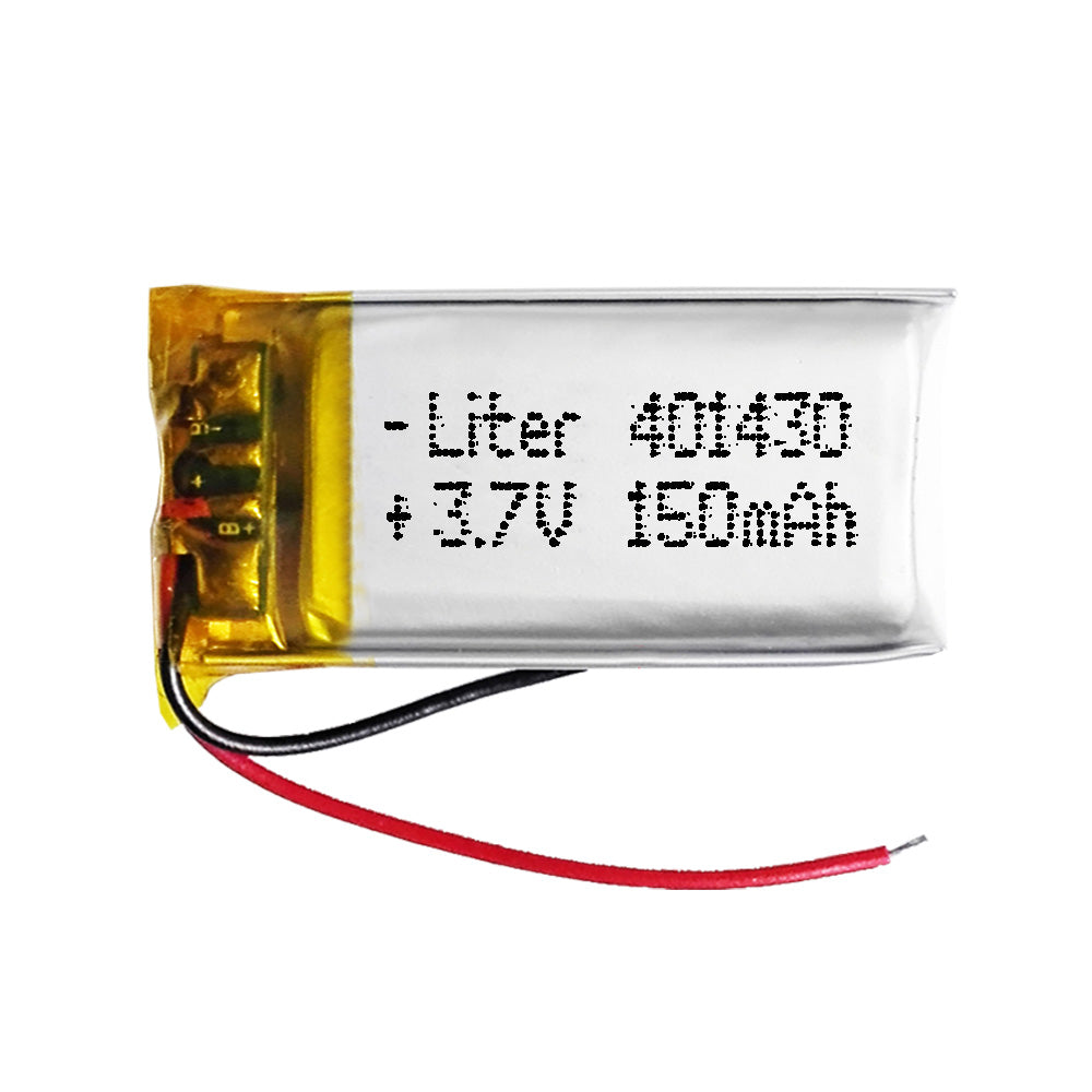 Batería 401430 LiPo 3.7V 150mAh 0.555Wh 1S 5C Liter Energy Battery para Electrónica Recargable teléfono portátil vídeo smartwatch reloj GPS - No apta para Radio Control 32x14x4mm (150mAh|401430)