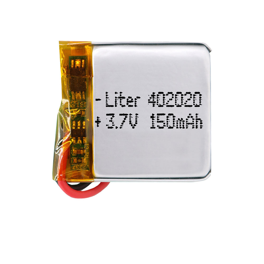 Batería 402020 LiPo 3.7V 150mAh 0.555Wh 1S 5C Liter Energy Battery para Electrónica Recargable teléfono portátil vídeo smartwatch reloj GPS - No apta para Radio Control 22x20x4mm (150mAh|402020)