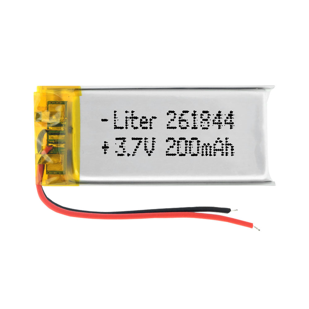 Batería 261844 LiPo 3.7V 200mAh 0.74Wh 1S 5C Liter Energy Battery para Electrónica Recargable teléfono portátil vídeo smartwatch reloj GPS - No apta para Radio Control 46x18x3mm (200mAh|261844)