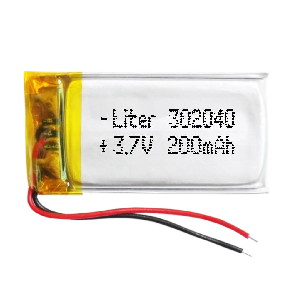 Batería 302040 LiPo 3.7V 200mAh 0.74Wh 1S 5C Liter Energy Battery para Electrónica Recargable teléfono portátil vídeo smartwatch reloj GPS - No apta para Radio Control 42x20x4mm (200mAh|302040)