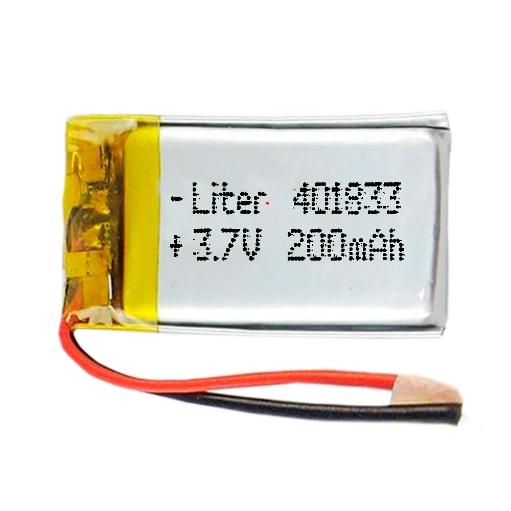 Batería 401833 LiPo 3.7V 200mAh 0.74Wh 1S 5C Liter Energy Battery para Electrónica Recargable teléfono portátil vídeo smartwatch reloj GPS - No apta para Radio Control 35x18x4mm (200mAh|401833)