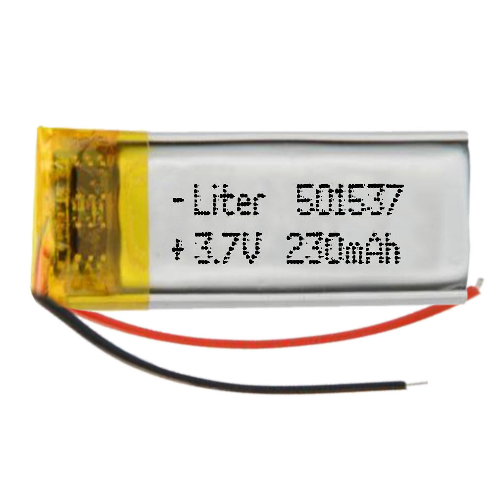 Batería 501537 LiPo 3.7V 230mAh 0.851Wh 1S 5C Liter Energy Battery para Electrónica Recargable teléfono portátil vídeo smartwatch reloj GPS - No Apta para Radio Control 37x15x5mm (230mAh|501537)