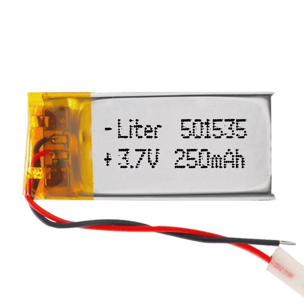 Batería 501535 LiPo 3.7V 250mAh 0.925Wh 1S 5C Liter Energy Battery para Electrónica Recargable teléfono portátil vídeo smartwatch reloj GPS - No apta para Radio Control 37x15x5mm (250mAh|501535)