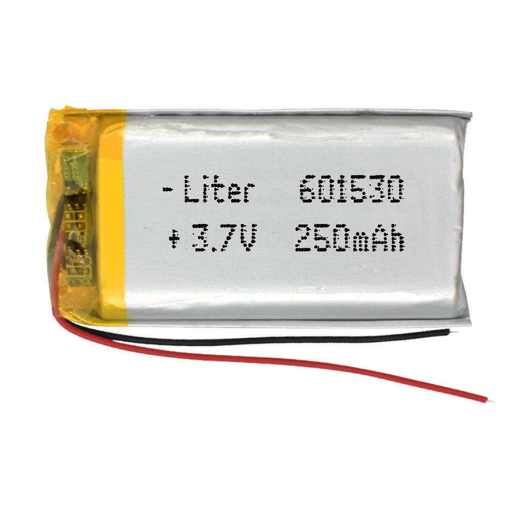 Batería 601530 LiPo 3.7V 250mAh 0.925Wh 1S 5C Liter Energy Battery para Electrónica Recargable teléfono portátil vídeo smartwatch reloj GPS - No apta para Radio Control 32x15x6mm (250mAh|601530)