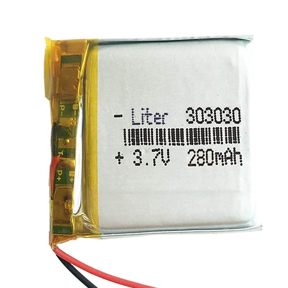 Batería 303030 LiPo 3.7V 280mAh 1.036Wh 1S 5C Liter Energy Battery para Electrónica Recargable teléfono portátil vídeo smartwatch reloj GPS - No apta para Radio Control 32x30x3mm (280mAh|303030)