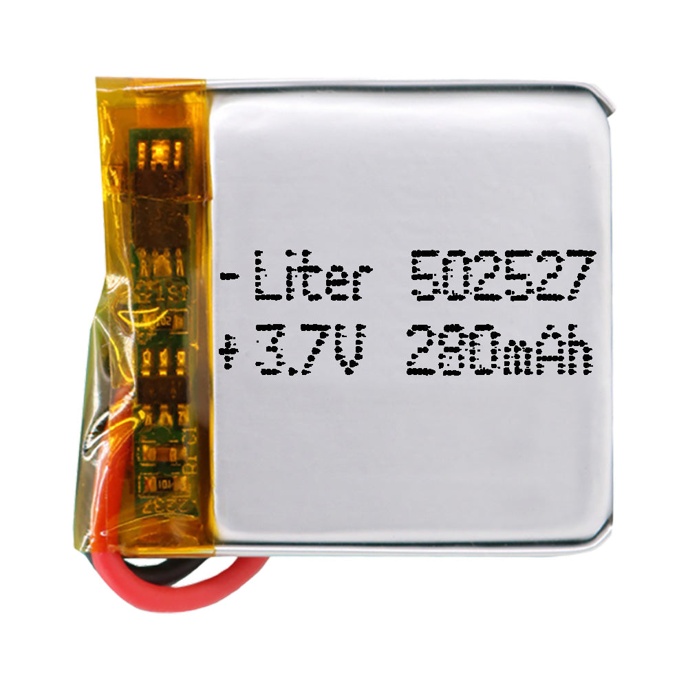 Batería 502527 LiPo 3.7V 280mAh 1.036Wh 1S 5C Liter Energy Battery para Electrónica Recargable teléfono portátil vídeo smartwatch reloj GPS - No apta para Radio Control 29x25x5mm (280mAh|502527)