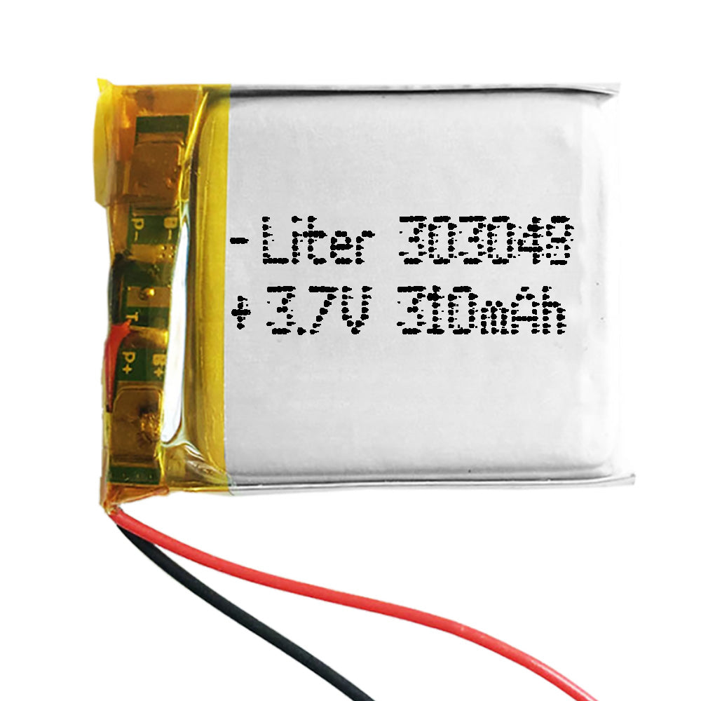 Batería 303048 LiPo 3.7V 310mAh 1.147Wh 1S 5C Liter Energy Battery para Electrónica Recargable teléfono portátil vídeo smartwatch reloj GPS - No apta para Radio Control 50x30x3mm (310mAh|303048)
