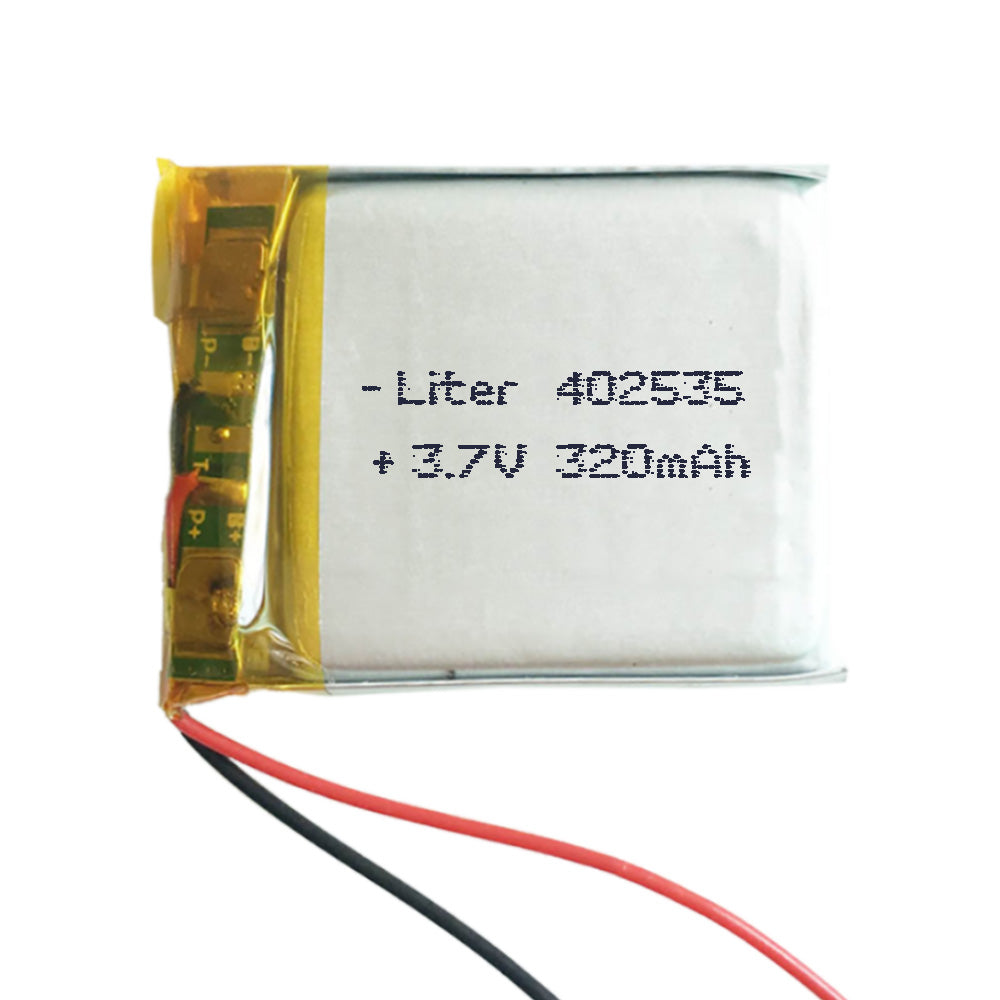 Batería 402535 LiPo 3.7V 320mAh 1.184Wh 1S 5C Liter Energy Battery para Electrónica Recargable teléfono portátil vídeo smartwatch reloj GPS - No Apta para Radio Control 37x25x4mm (320mAh|402535)