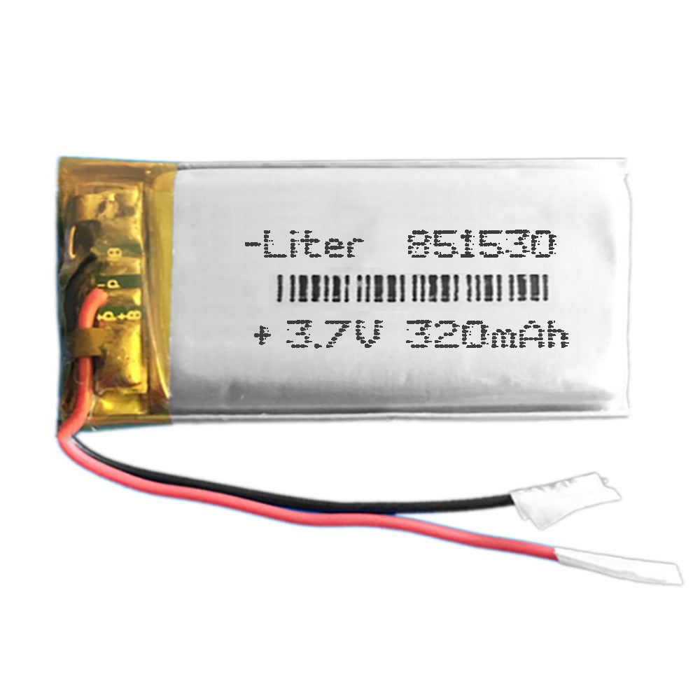 Batería 851530 LiPo 3.7V 320mAh 1.184Wh 1S 5C Liter Energy Battery para Electrónica Recargable teléfono portátil vídeo smartwatch reloj GPS - No Apta para Radio Control 32x15x8.5mm (320mAh|851530)