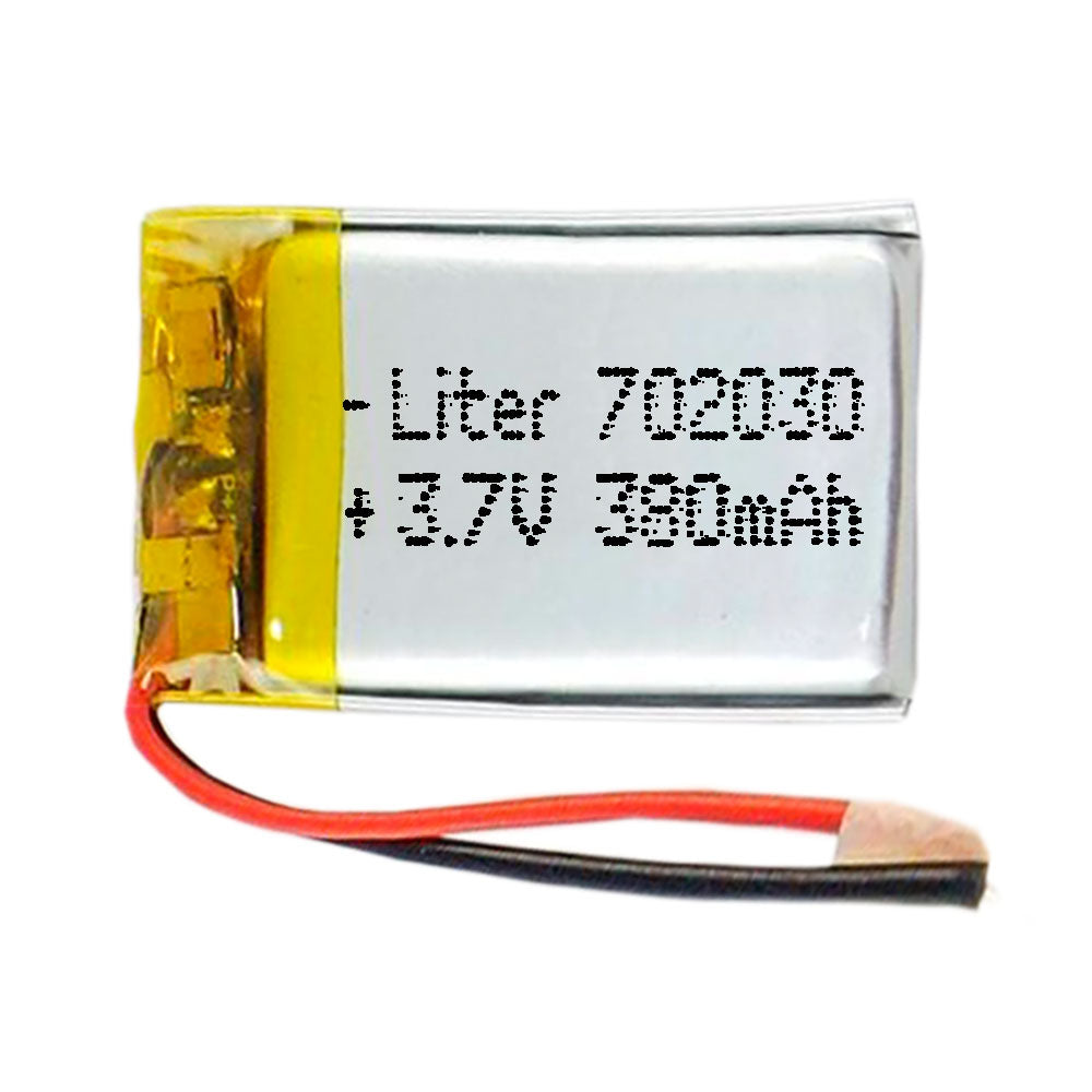 Batería 702030 LiPo 3.7V 380mAh 1.406Wh 1S 5C Liter Energy Battery para Electrónica Recargable teléfono portátil vídeo smartwatch Reloj GPS - No Apta para Radio Control 32x20x7mm (380mAh|702030)
