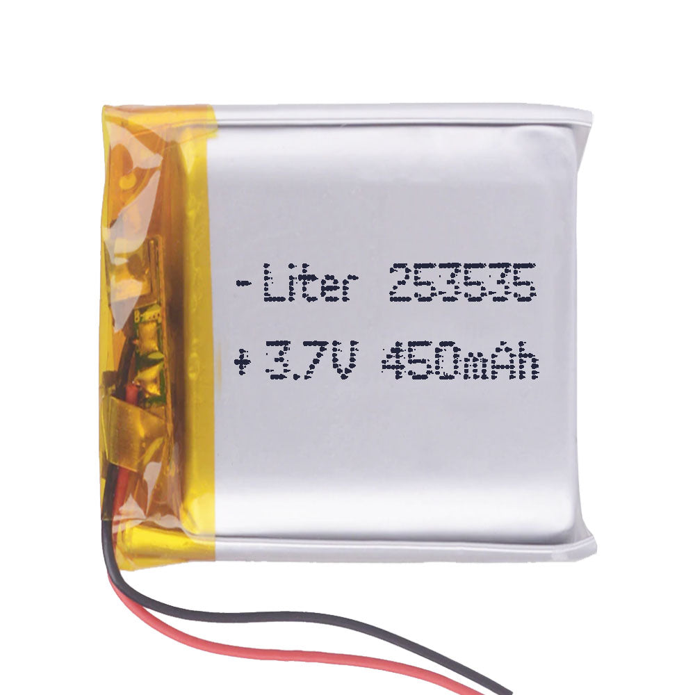Batería 253535 LiPo 3.7V 450mAh 1.665Wh 1S 5C Liter Energy Battery para Electrónica Recargable teléfono portátil vídeo smartwatch reloj GPS - No Apta para Radio Control 37x35x3mm (450mAh|253535)