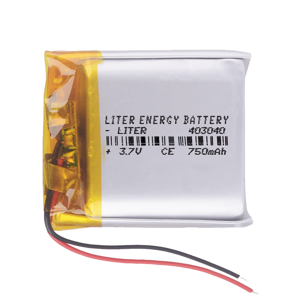 Batería 503337 LiPo 3.7V 750mAh 2.775Wh 1S 5C Liter Energy Battery para Electrónica Recargable teléfono portátil vídeo smartwatch reloj GPS - No apta para Radio Control 39x33x5mm (750mAh|503337)