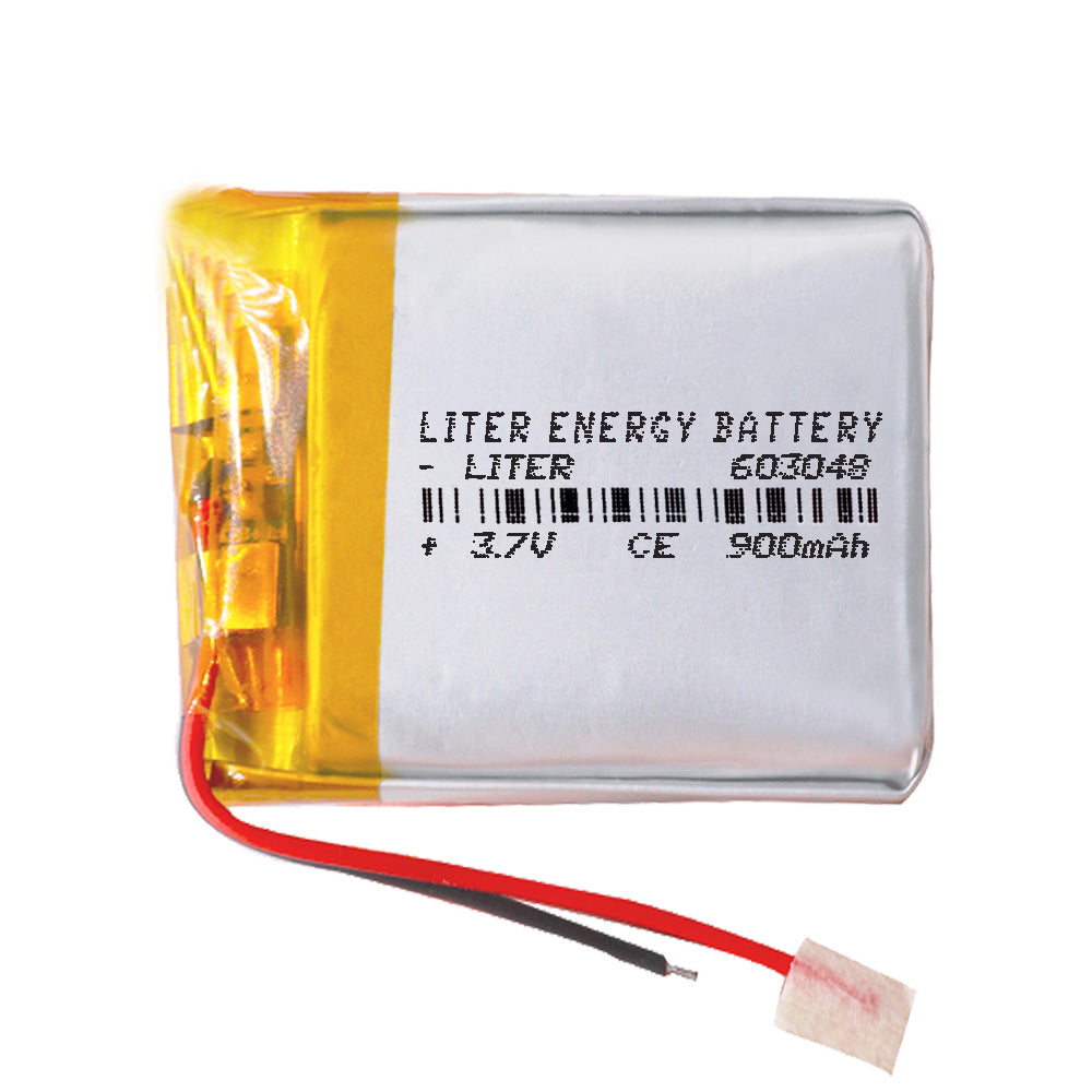 Batería 603048 LiPo 3.7V 900mAh 3.33Wh 1S 5C Liter Energy Battery para Electrónica Recargable teléfono portátil vídeo smartwatch reloj GPS - No apta para Radio Control 50x30x6mm (900mAh|603048)