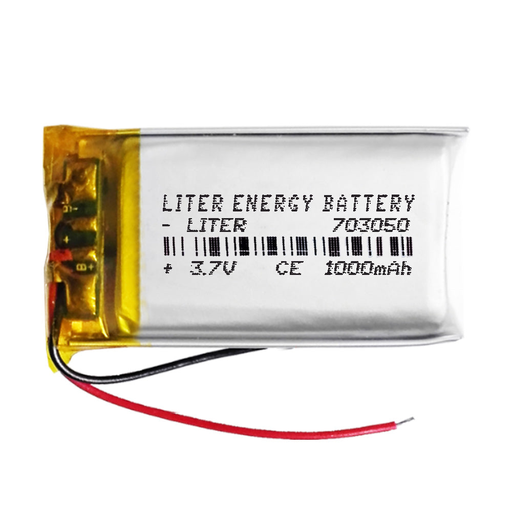 Batería 802540 LiPo 3.7V 1000mAh 3.7Wh 1S 5C Liter Energy Battery para Electrónica Recargable teléfono portátil vídeo smartwatch reloj GPS - No apta para Radio Control 42x25x8mm (1000mAh|802540)