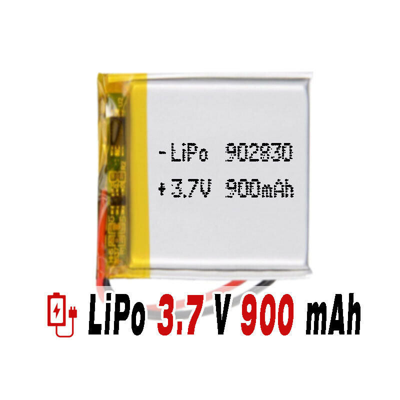 BATERÍA 902830 LiPo 3.7V 900mAh 1S para teléfono portátil vídeo mp3 mp4 luz led