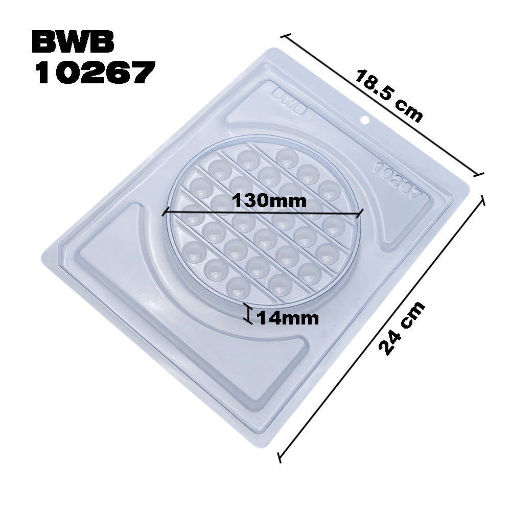 BWB 10267 Molde Pop It Ronda para chocolate caliente Forma Simples Diverso 1 Agujero