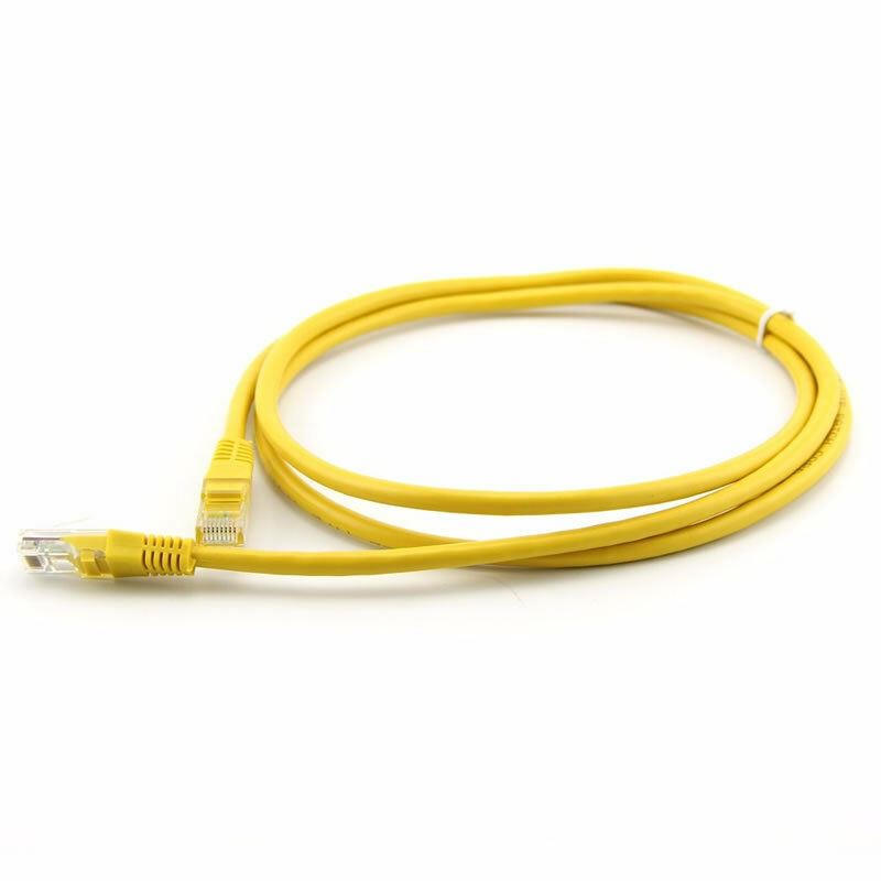 1.50m RJ45 Cable Ethernet Cat5e completamente blindado enganche Plomo Amarillo