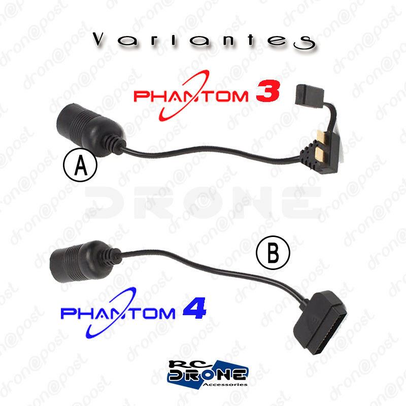Cable batería descargador DJI Phantom 3, Phantom 4, Inspire Carga smartphone