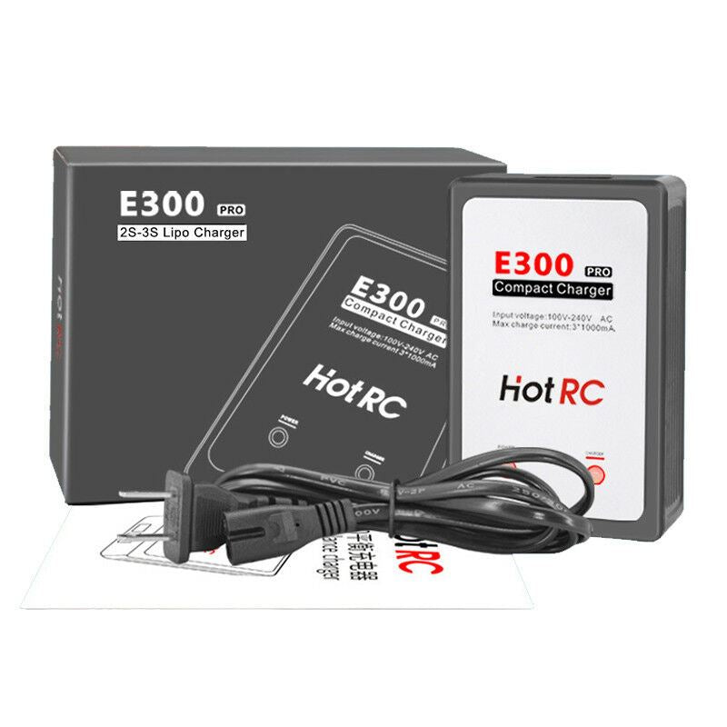 Cargador HOTRC E300 Pro Compact Charger 2S 3S 7.4V 11.1V Lithium LiPo RC Battery