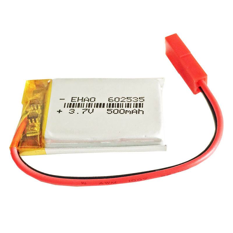 BATERIA 602535 LiPo 3.7V 500mAh Conector JST 2 Pins Mp4 GPS Bluetooth Tablet Mp3