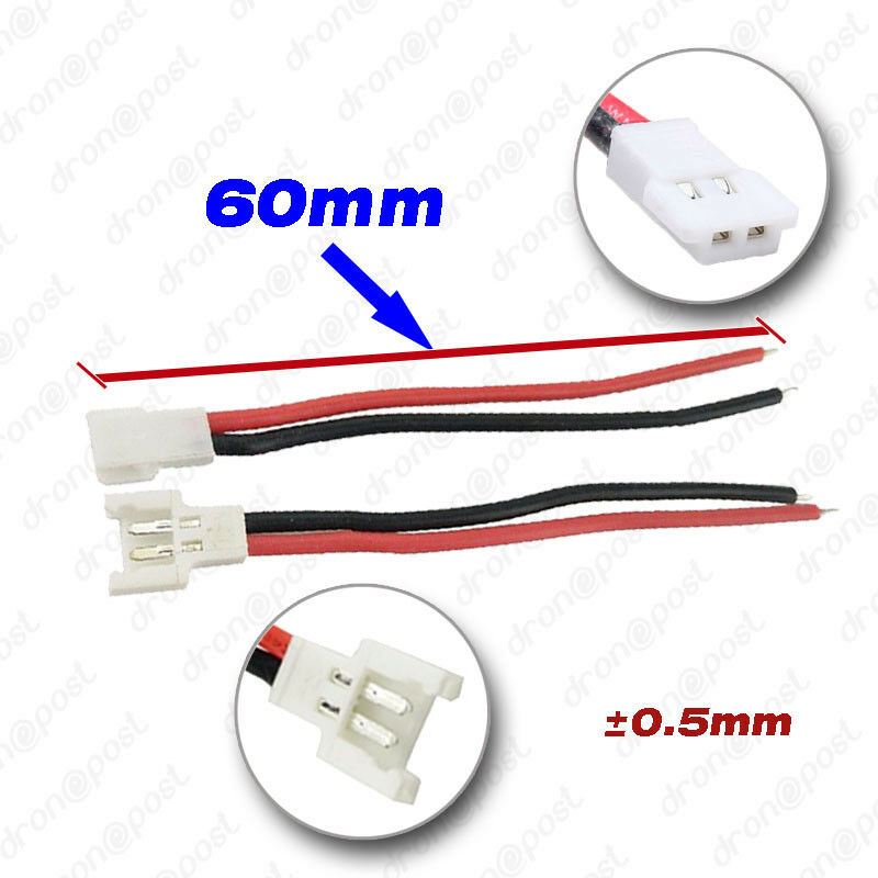 Cable con Conector 51005 Macho Hembra Connector Cable Male Female Plug 2-pin RC