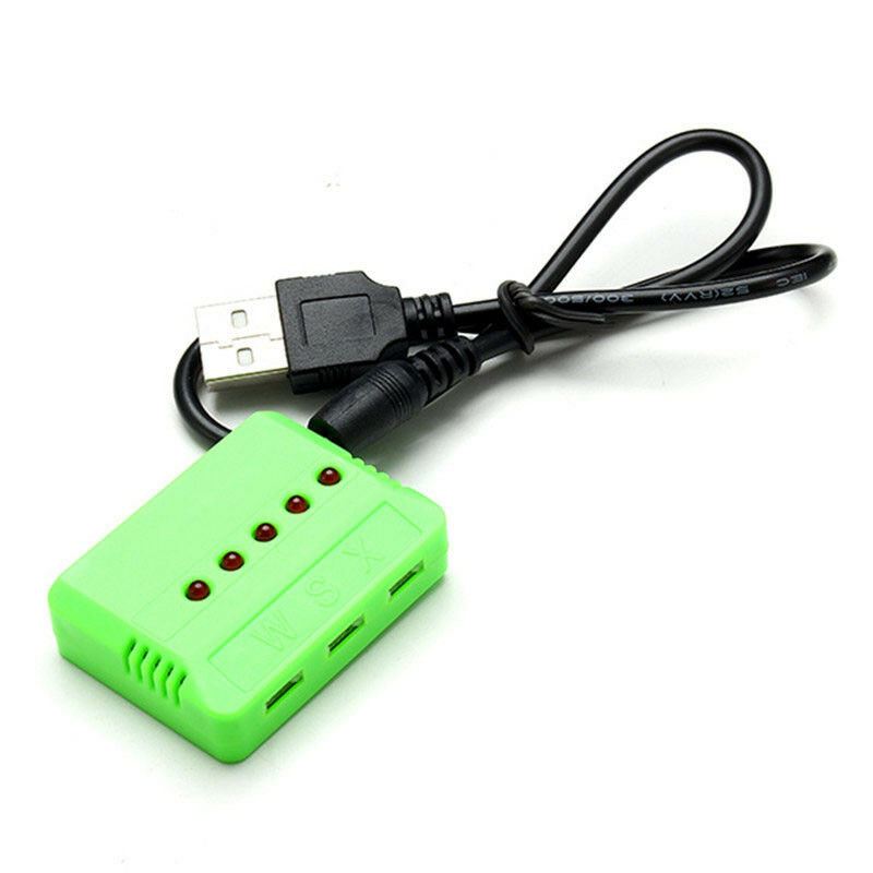 Cargador 1 en 5  5V USB Batería Lipo con conector 51005 4 XH Ports Battery Verde