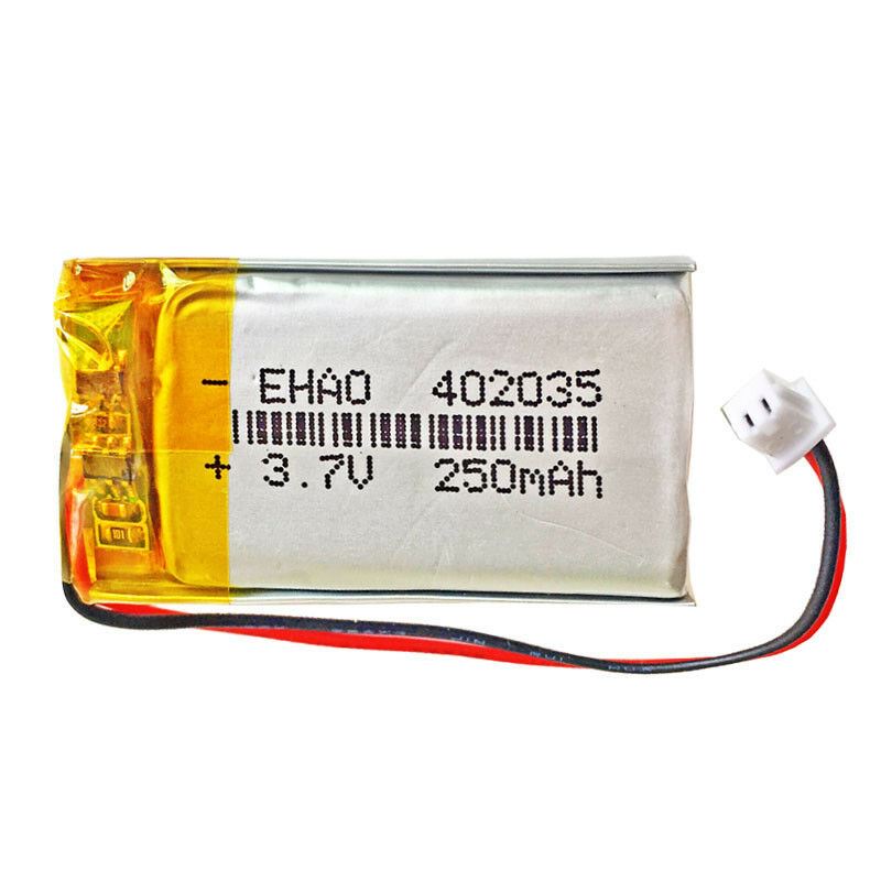 BATERIA 402035 LiPo 3.7V 250mAh Conector JST-PH 1.25mm 2 Pins mp4 GPS bluetooth