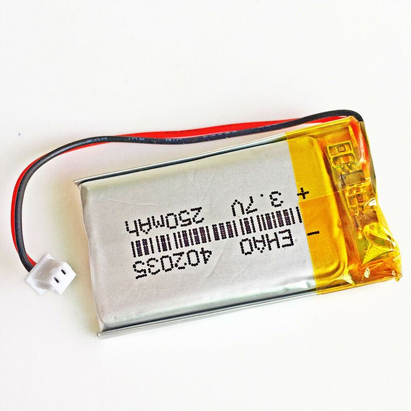 BATERIA 402035 LiPo 3.7V 250mAh Conector JST-PH 1.25mm 2 Pins mp4 GPS bluetooth