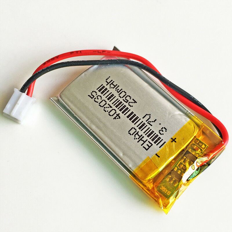 BATERIA 402035 LiPo 3.7V 250mAh Conector JST-PH 1.25mm 2 Pins mp4 GPS bluetooth