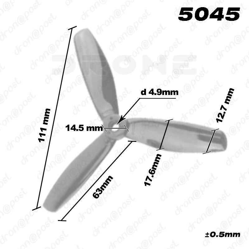 Hélice Tripala 5045 Drone carreras FPV tres cuchillas hélice RC Racing FPV