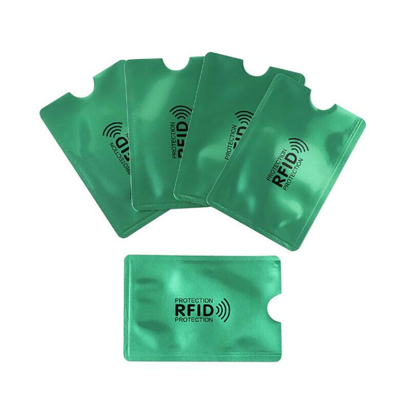 5 Protectores tarjeta Anti Scan Aluminio bloqueo RFID Anti robo Tarjetas Segura