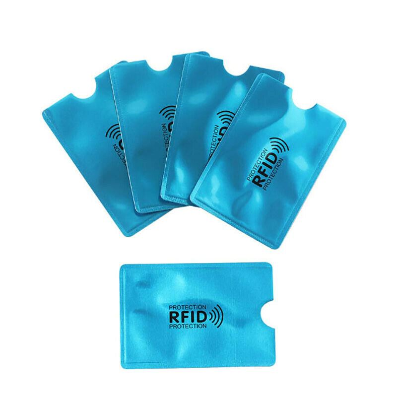 5 Protectores tarjeta Anti Scan Aluminio bloqueo RFID Anti robo Tarjetas Segura