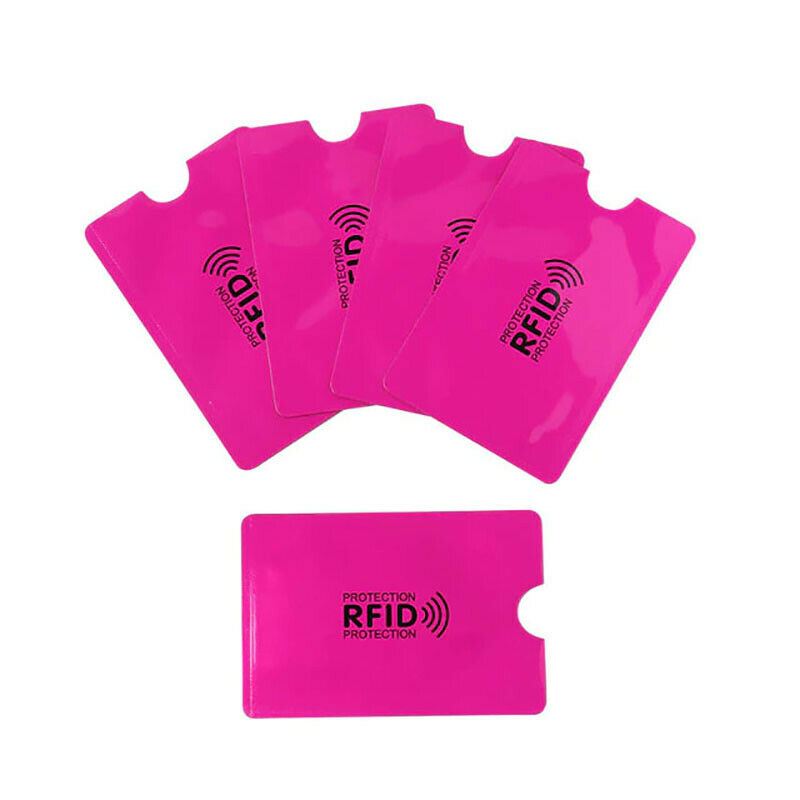 5 Protectores tarjeta Anti Scan Aluminio bloqueo RFID Anti robo Tarjetas Segura