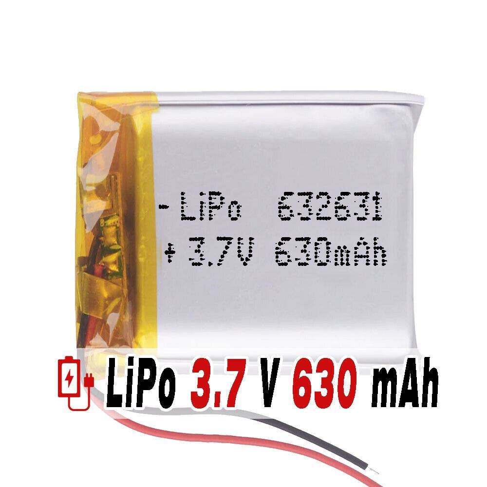 BATERÍA 632631 LiPo 3.7V 630mAh 1S para teléfono portátil vídeo mp3 mp4 luz led