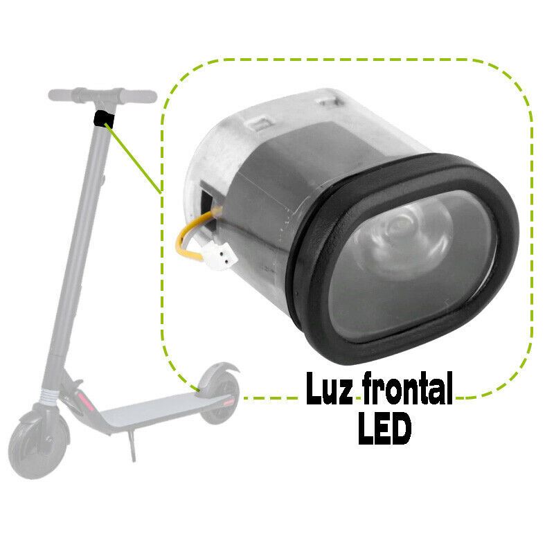 Luz frontal LED Ninebot Segway ES1 ES2 ES3 ES4 Patinete Electrico luz nocturna