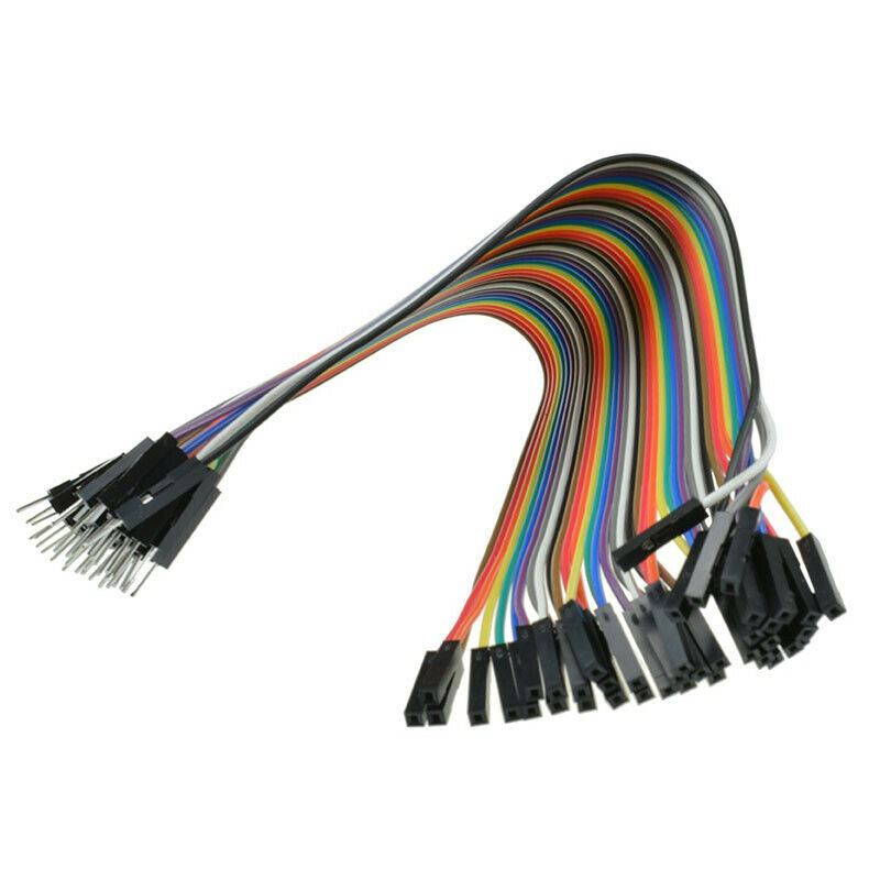 10 Cables puente línea 25cm 1P conector hembra macho Multicolores Flexible Set