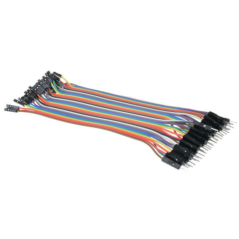 10 Cables puente línea 25cm 1P conector hembra macho Multicolores Flexible Set