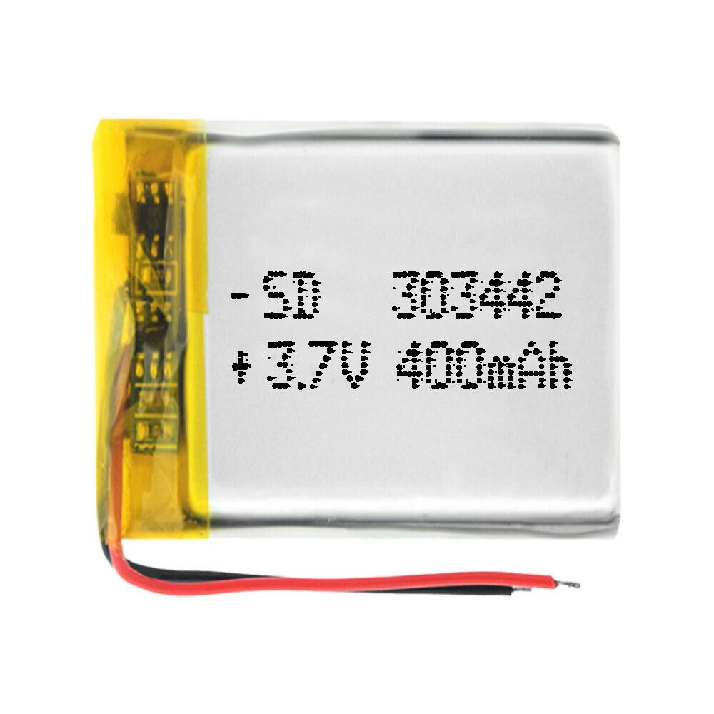 BATERÍA 303442 LiPo 3.7V 400mAh 1S para teléfono portátil vídeo mp3 mp4 luz led