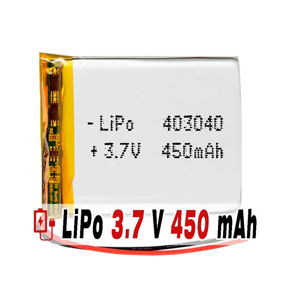 BATERÍA 403040 LiPo 3.7V 450mAh 1S teléfono portátil vídeo mp3 mp4 luz led gps