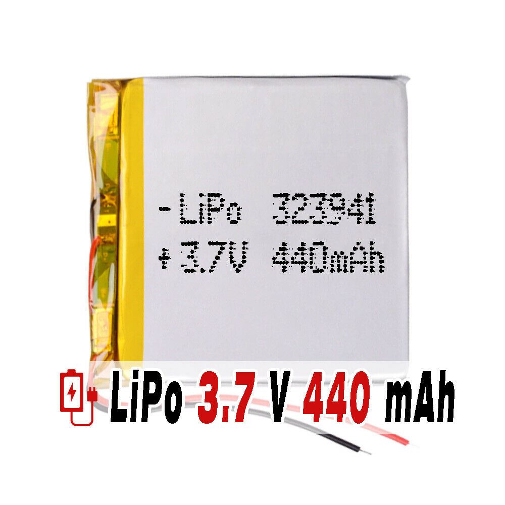 BATERÍA 323941 LiPo 3.7V 440mAh 1S teléfono portátil vídeo mp3 mp4 luz led gps