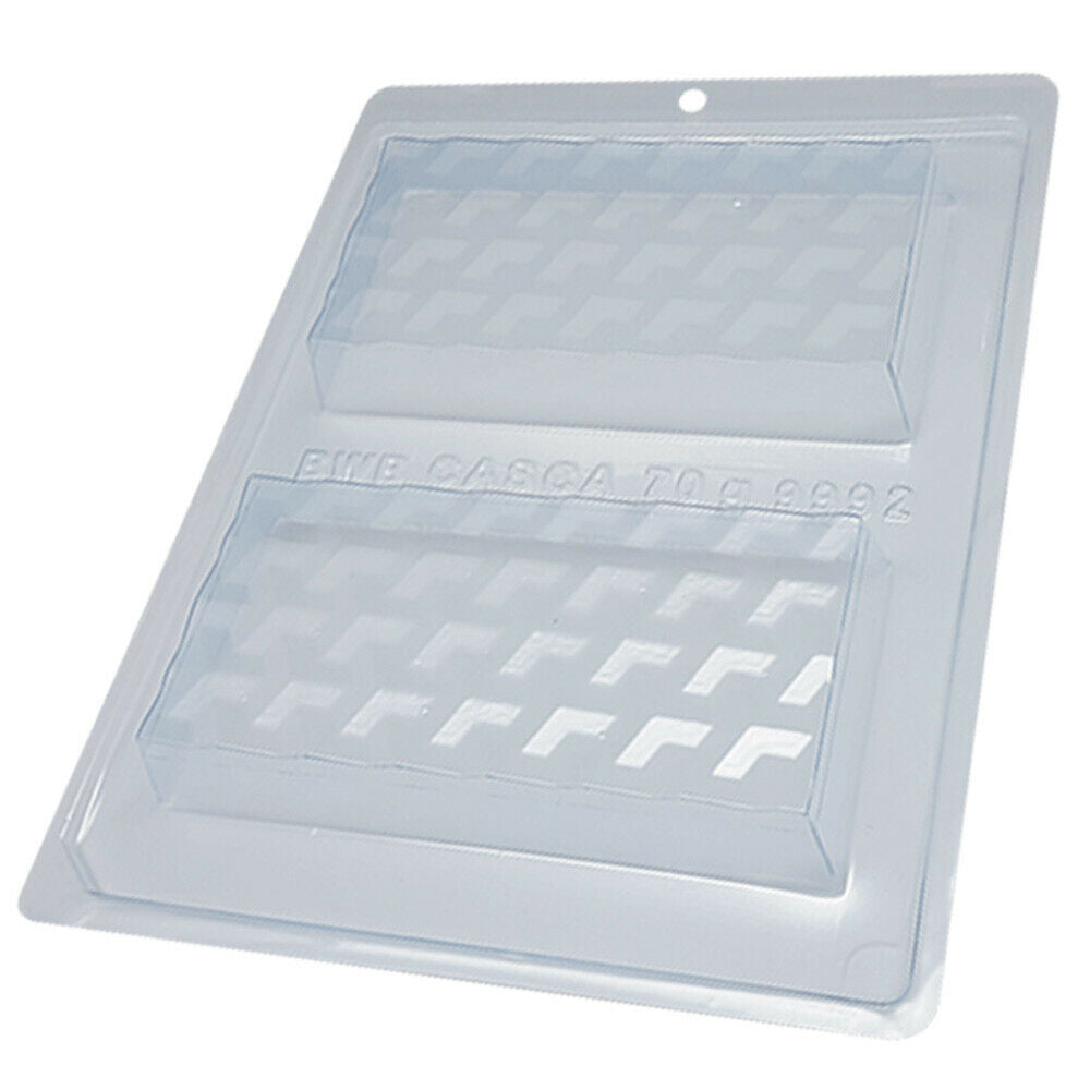 BWB 9992 Molde Especial 3 partes Tabletas Espejismo 3D Forma con silicona para chocolate caliente 2 Cavidades 70-250g Plástico PET Tridimensional Accesorios y utensilios reposteria