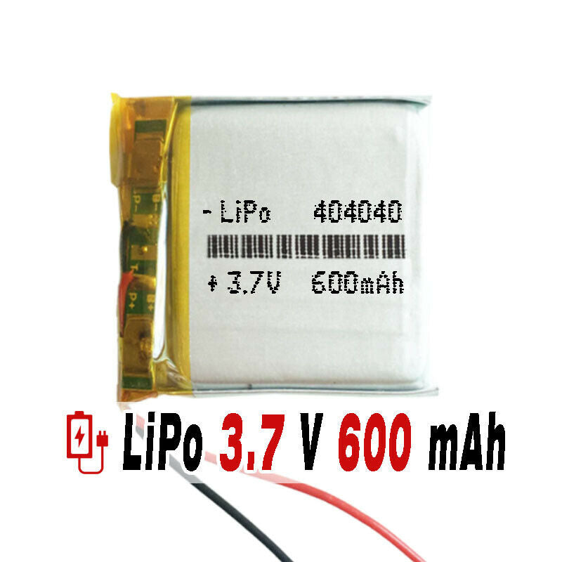 BATERÍA 404040 LiPo 3.7V 600mAh 1S para teléfono portátil vídeo mp3 mp4 luz led