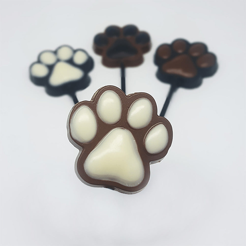 BWB 9411 Molde Bombón Pata cachorro para chocolate caliente Forma Simples de 12 Cavidades 11g Material Plástico PET Transparente Tridimensional Accesorios y utensilios de reposteria