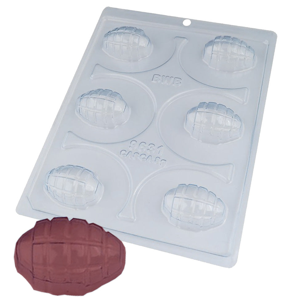 BWB 9631 Molde Trufa Cantil Especial 3 partes Forma con silicona para chocolate caliente de 6 Cavidades 8-19g Plástico PET Tridimensional Accesorios y utensilios de reposteria bombones