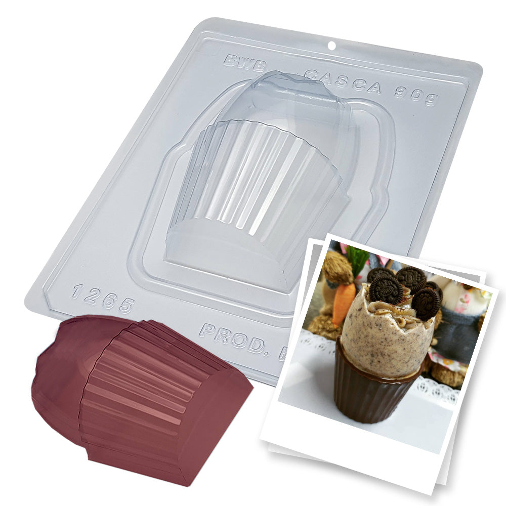 BWB 1265 Molde Especial 3 partes Huevo cupcake Forma con silicona para chocolate caliente de 1 Cavidades 90-250g Plástico PET Tridimensional Accesorios y utensilios de reposteria