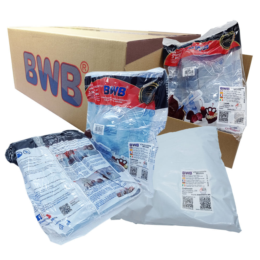 BWB 9992 Molde Especial 3 partes Tabletas Espejismo 3D Forma con silicona para chocolate caliente 2 Cavidades 70-250g Plástico PET Tridimensional Accesorios y utensilios reposteria