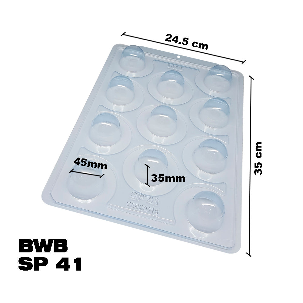 BWB SP 41 Molde Semiprofesional 3 partes Trufas bombones Pequeña para chocolate